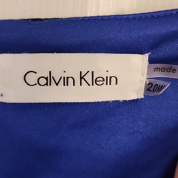 Calvin Klein Blue/Black Sheath Dress, 20W - Picture 5 of 7